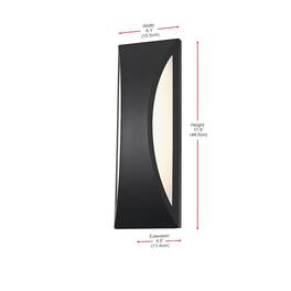 Elegant Lighting - Zayn 5 Inch Outdoor Wall Sconce In - Black