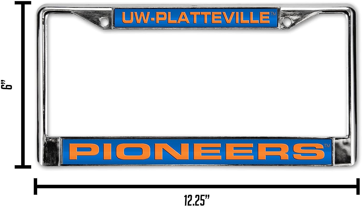 UW-PLATTEVILLE  
PIONEERS  

6"  
12.25"