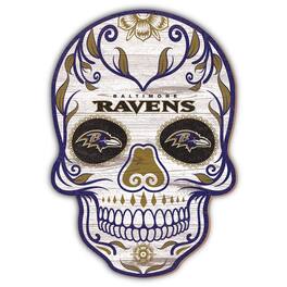 Fan Creations - Baltimore Ravens 12'' Sugar Skull Sign - Multicolor