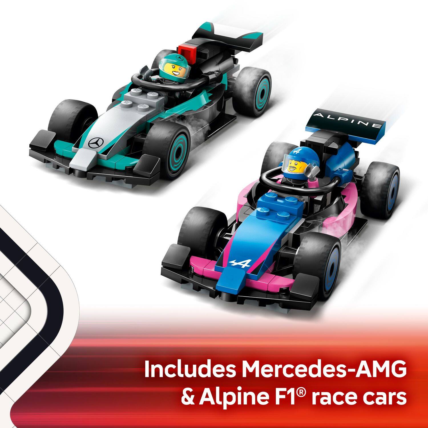 ALPINE 44 Includes Mercedes-AMG & Alpine F1 race cars