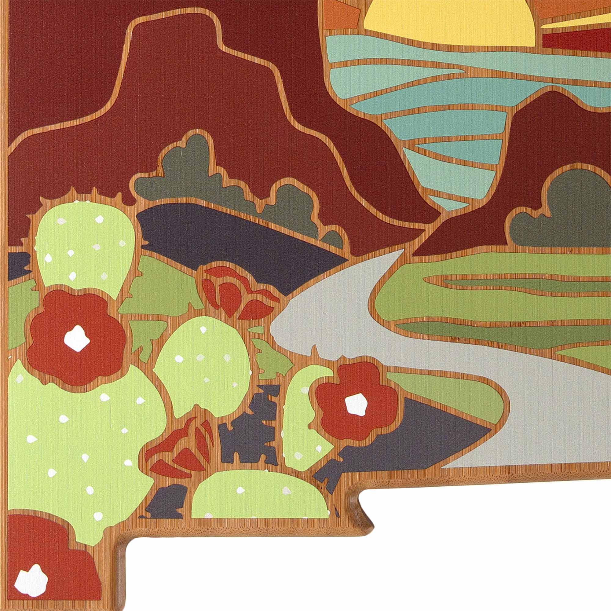 Alt View 1. Totally Bamboo - New Mexico Cutting Board with Artwork by Summer Stokes.