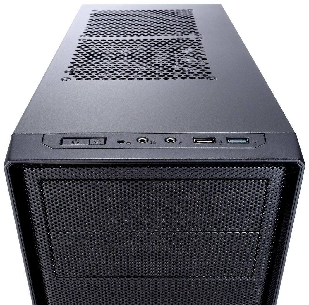 Alt View 7. Fractal Design - Focus G ATX, microATX, Mini-ITX Black Chassis with Acrylic Window Mid Tower PC Case - Black.