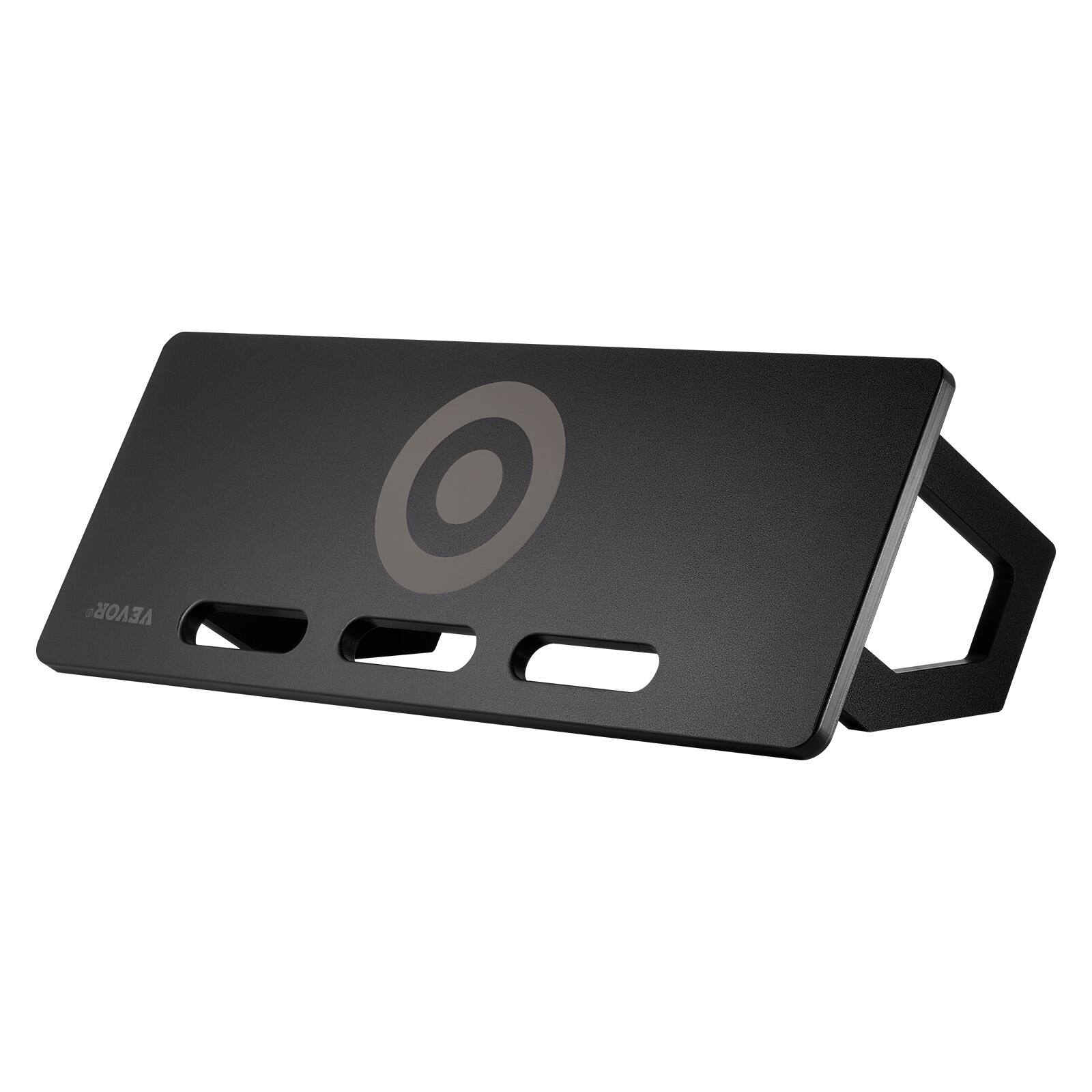 Alt View 5. VEVOR - Soccer Rebounder Board, 32"X12" Portable Soccer Wall with 2 Angles Rebound, Foldable HDPE Kickback Rebound Board - Black.