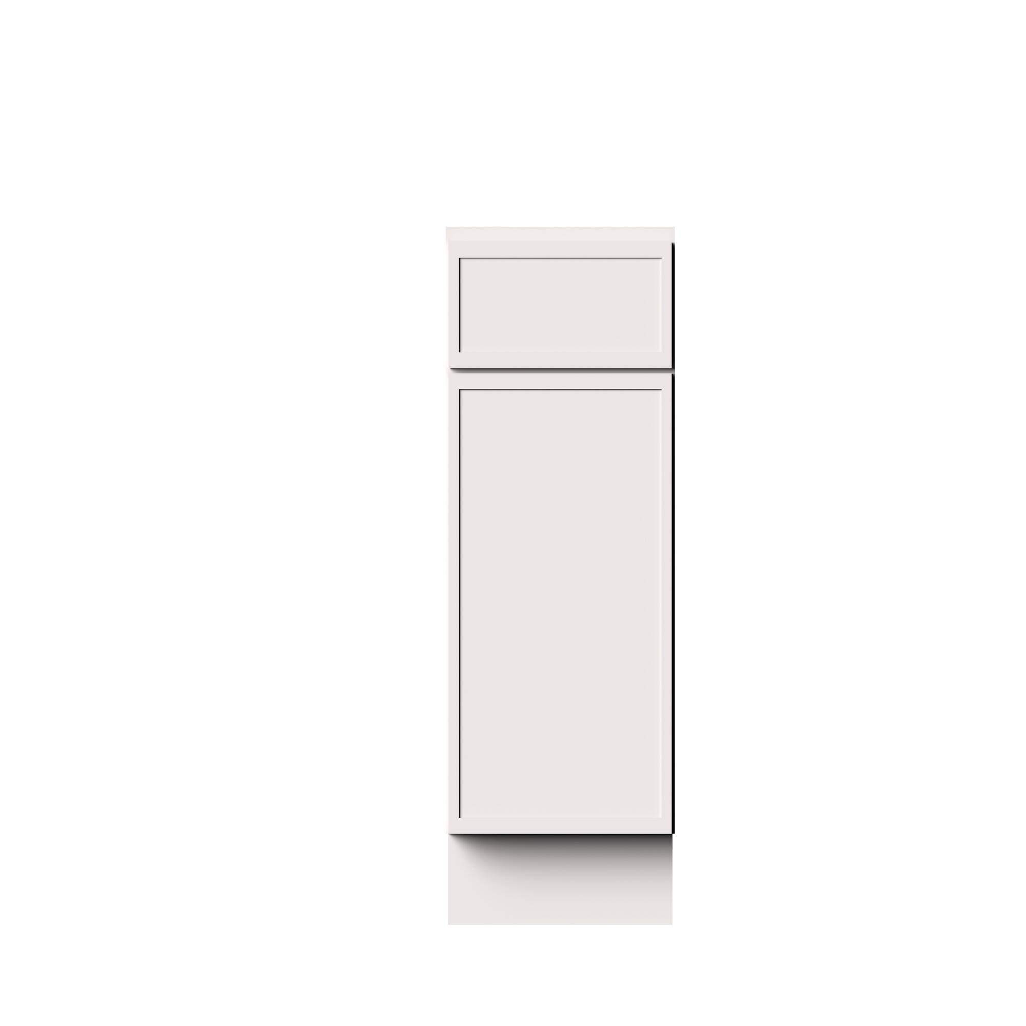 Alt View 1. Boyel Living - 18-in W x 34.5-in H x 24-in D Slim Shaker RTA Kitchen Base Cabinet with Soft-Close - Snow White.