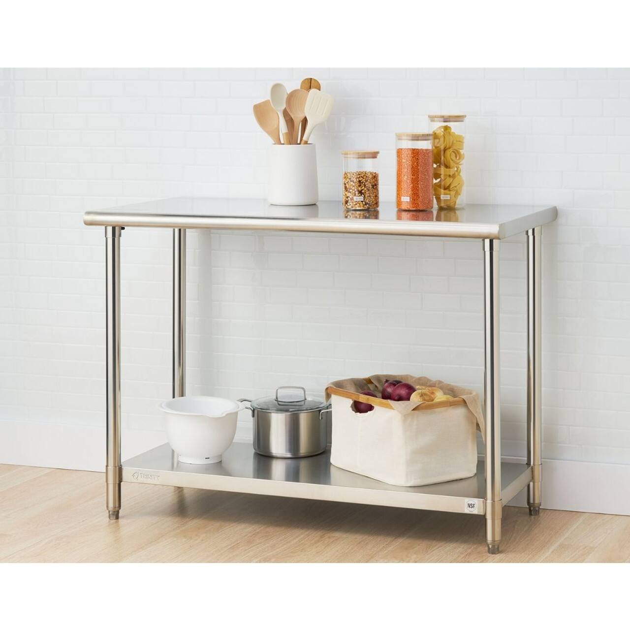 Alt View 11. TRINITY - TRINITY EcoStorage® | 48x24x35 | Stainless Steel Workbench | NSF - Stainless Steel.