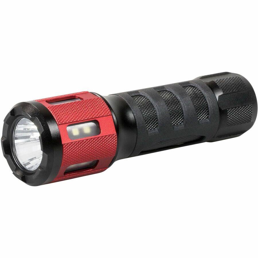 Angle. Dorcy - Dorcy Ultra HD Series Twist Flashlight 360 lm Lumen 3 x AAA Battery Impact Resistant Black Red 1 Each - Black.