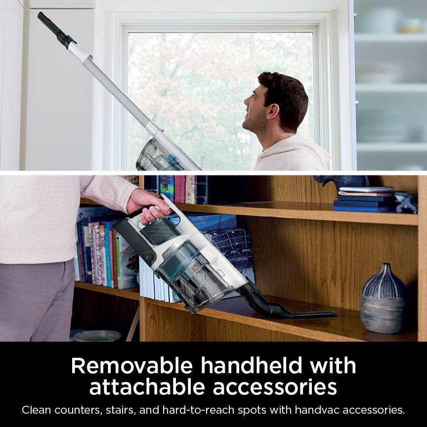 Removable handheld with attachable accessories

Clean counters, stairs, and hard-to-reach spots with handvac accessories.