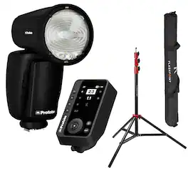 Profoto - A10 Flash for Canon, Bundle w/Connect Pro Transmitter Light Stand