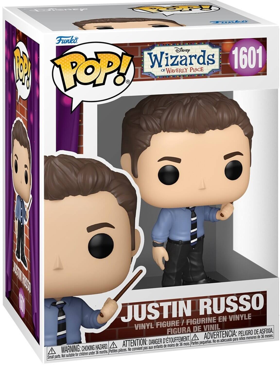 Disney  
Wizards of Waverly Place  

Funko  
POP!  

1601  

JUSTIN RUSSO  
VINYL FIGURE / FIGURINE EN VINYLE / FIGURA DE VINIL  

WARNING: CHOKING HAZARD.  
ATTENTION: DANGER D'ÉTOUFFEMENT.  
ADVERTENCIA: PELIGRO DE ASFIXIA.  
Small parts. Not suitable for children under 36 months.  
Petites pièces. Ne convient pas aux enfants de moins de 36 mois.  
Partes pequeñas. No es adecuado para niños menores de 36 meses.
