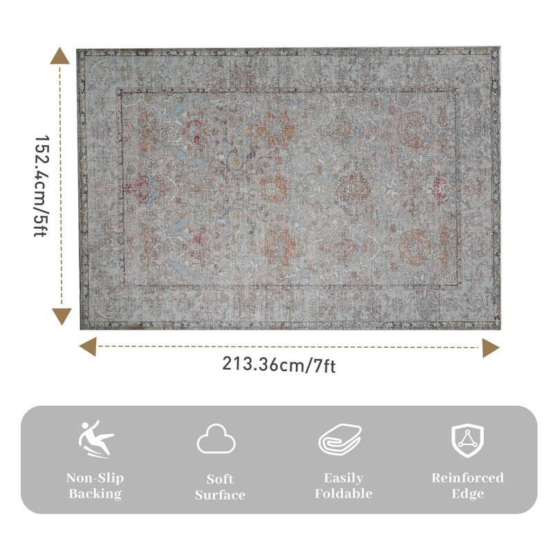 152.4cm/5ft  
213.36cm/7ft  

Non-Slip Backing  
Soft Surface  
Easily Foldable  
Reinforced Edge