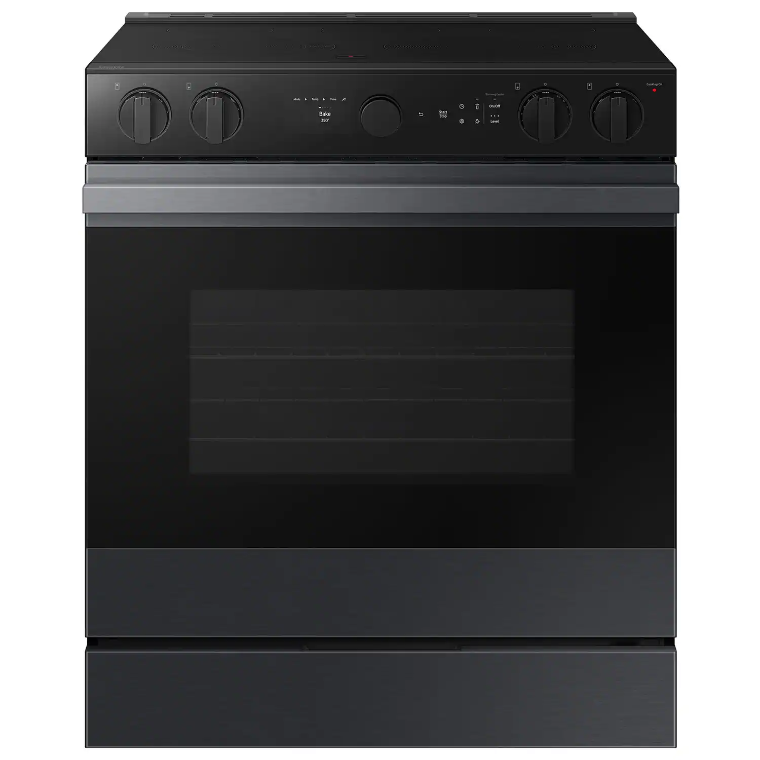 Samsung - Bespoke Smart Slide-In Electric Range 6.3 cu. ft. with Air Sous Vide & Air Fry - Matte Black Steel