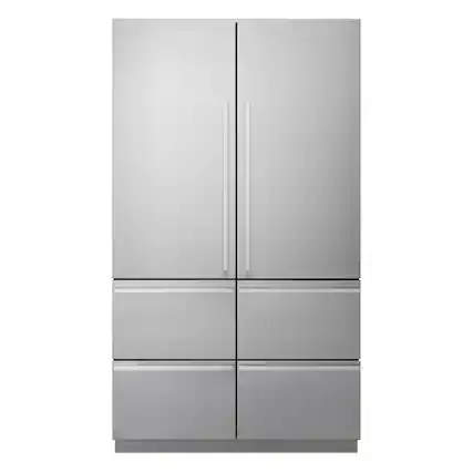 Front. SKS - 48-in Built-In French Door Refrigerator - Stainless Steel.