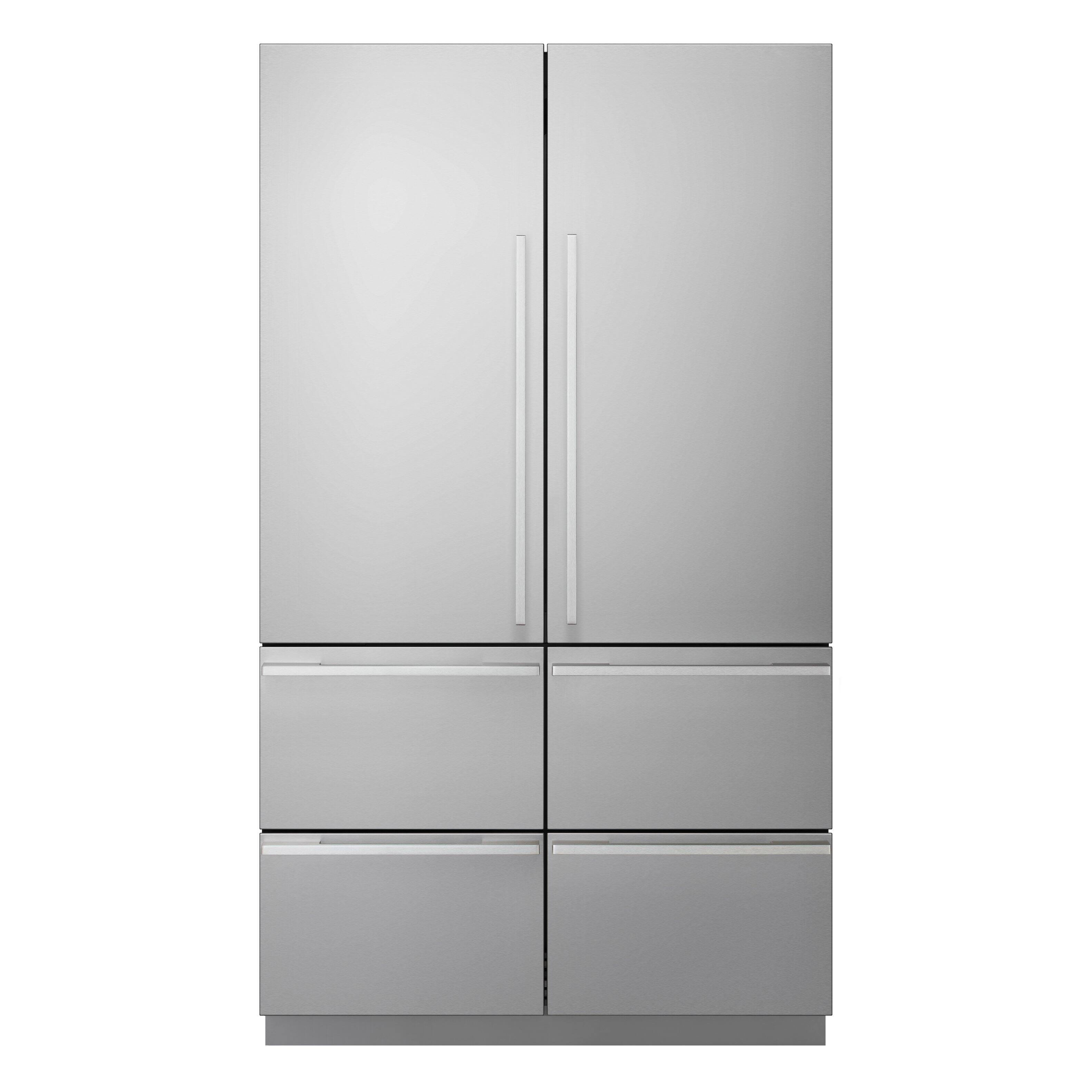 Front. SKS - 48-in Built-In French Door Refrigerator - Stainless Steel.