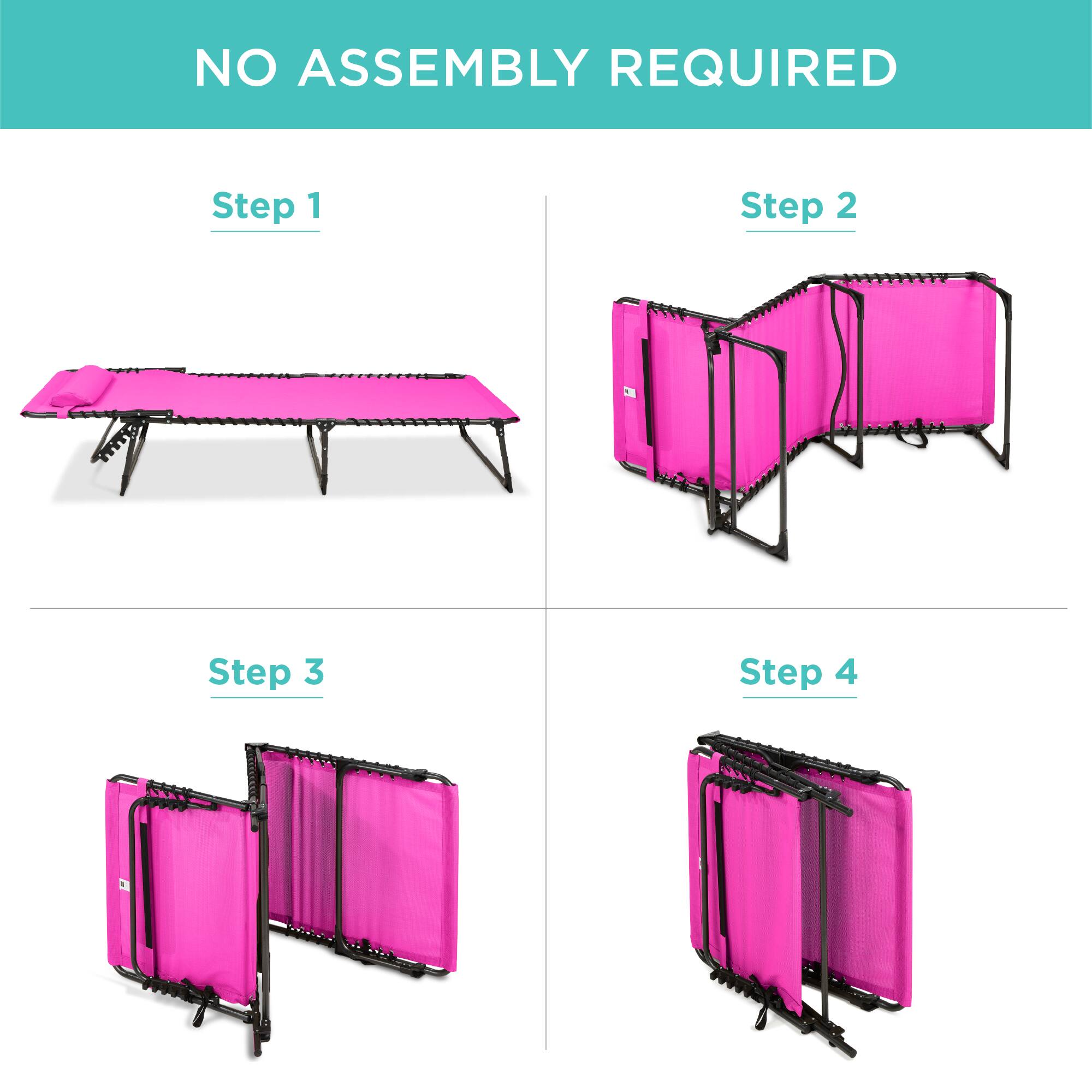 NO ASSEMBLY REQUIRED

Step 1

Step 2

Step 3

Step 4