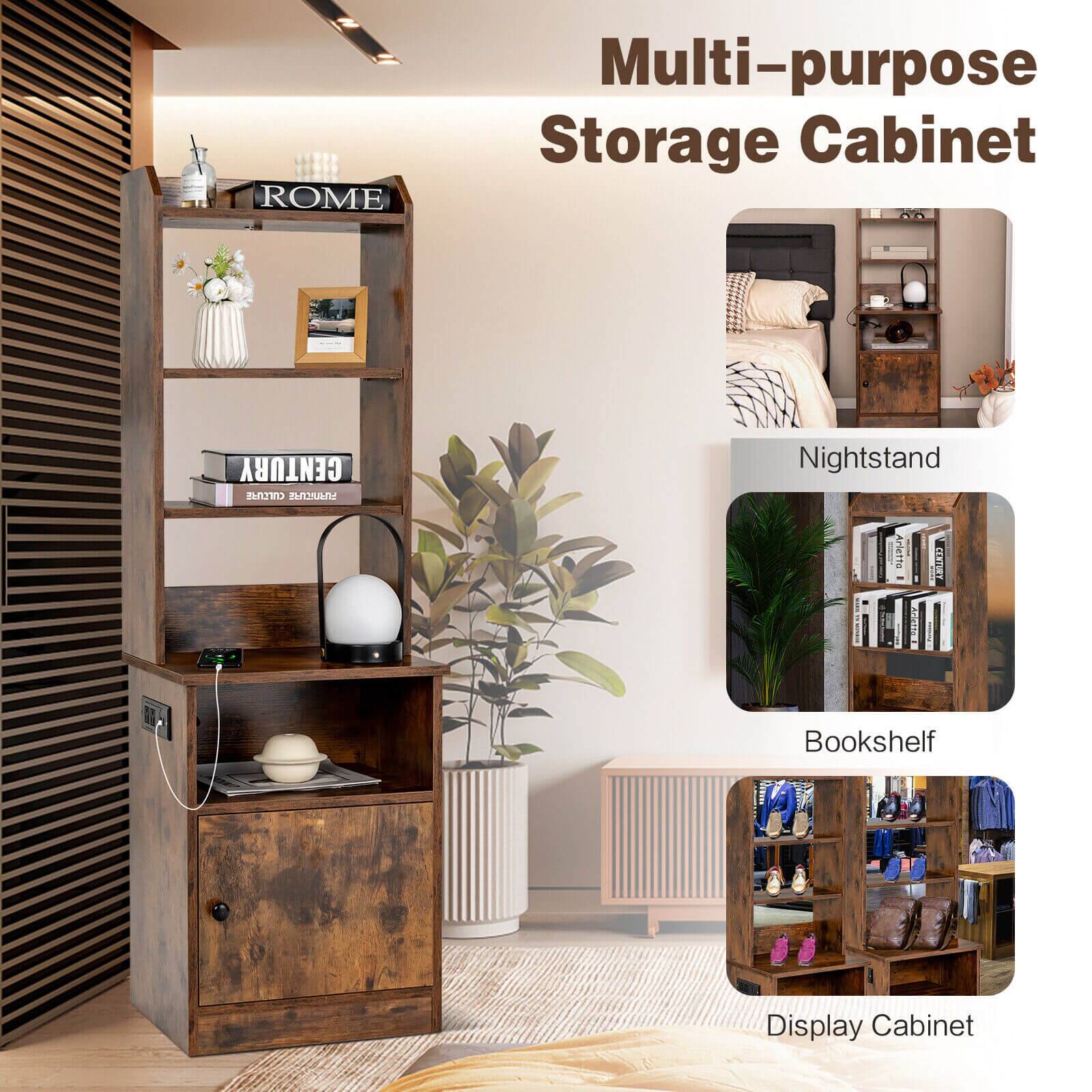 Multi-purpose Storage Cabinet: This storage cabinet serves multiple purposes, including being a nightstand, bookshelf, and display cabinet. It is designed to maximize the use of space in a room.

Century: The Century storage cabinet is a multi-purpose piece of furniture that can be used as a nightstand, bookshelf, or display cabinet. It is designed to provide both functionality and style to any room.

Nightstand: The nightstand is a functional piece of furniture that is typically placed next to a bed. It provides a convenient surface for placing items such as a lamp, alarm clock, or other personal belongings.

Arletta: The Arletta storage cabinet is a multi-purpose piece of furniture that can be used as a nightstand, bookshelf, or display cabinet. It is designed to provide both functionality and style to any room.

Bookshelf: The bookshelf is a piece of furniture designed to store and display books and other items. It can be used as a standalone piece of furniture or as part of a larger storage cabinet.

Display Cabinet: The display cabinet is a piece of furniture designed to showcase and protect valuable items such as collectibles, artwork, or other decorative objects. It can be used as a standalone piece of furniture or as part of a larger storage cabinet.