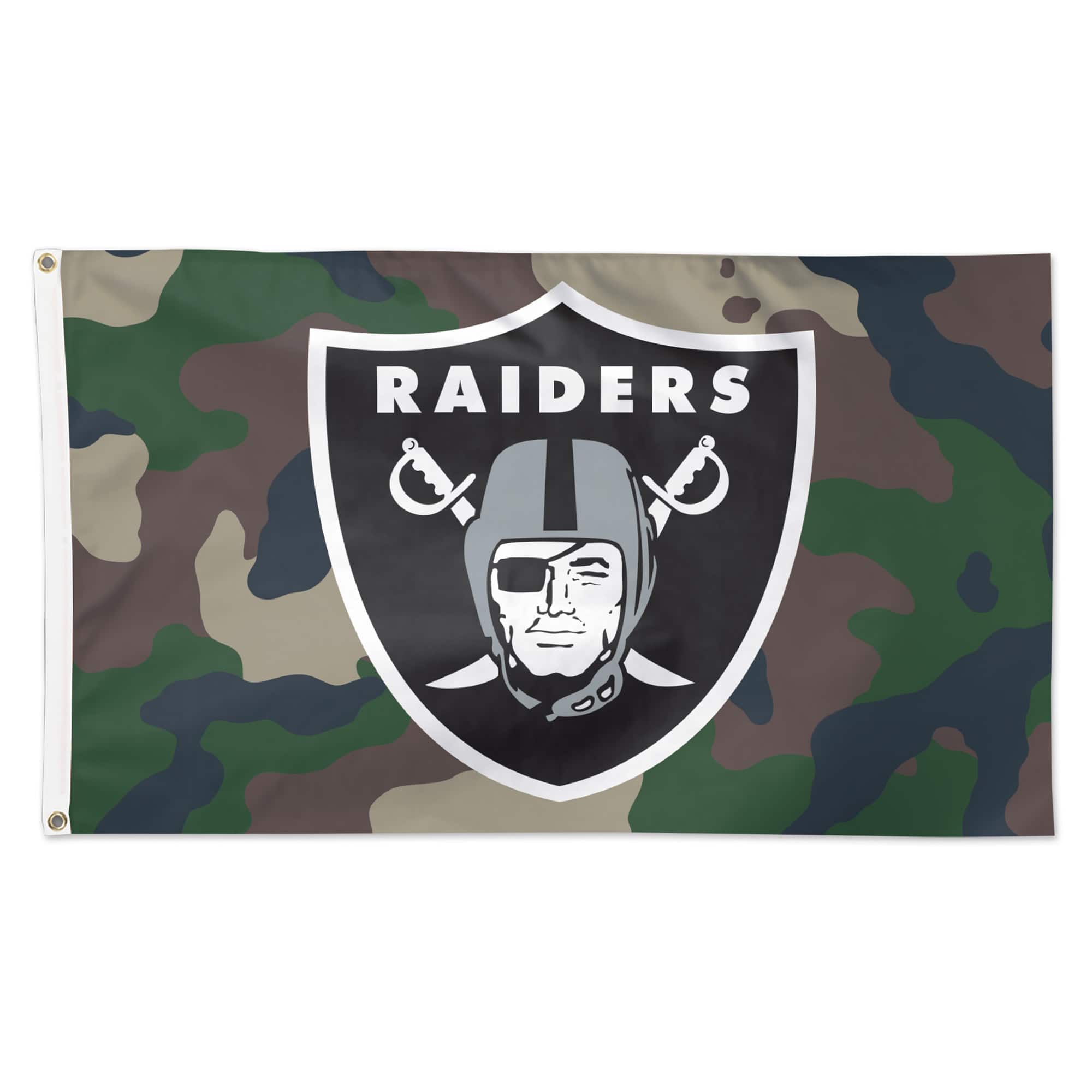 WinCraft - Las Vegas Raiders 3' x 5' Camo 1-Sided Deluxe Flag - Multicolor