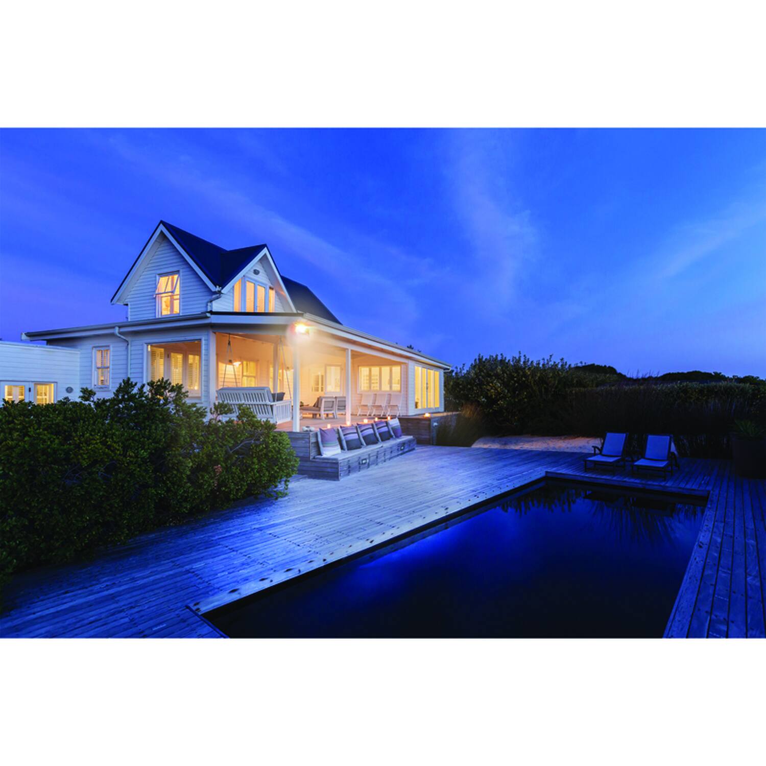 Angle. Halo - Halo Dusk to Dawn Hardwired LED White Security Floodlight.