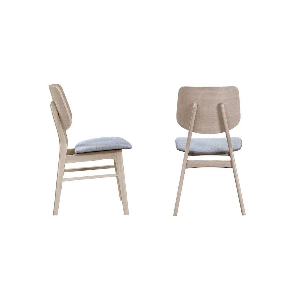 Back. FurniFact - White Solid Wood Small Dining Table with 2 Chairs - White.