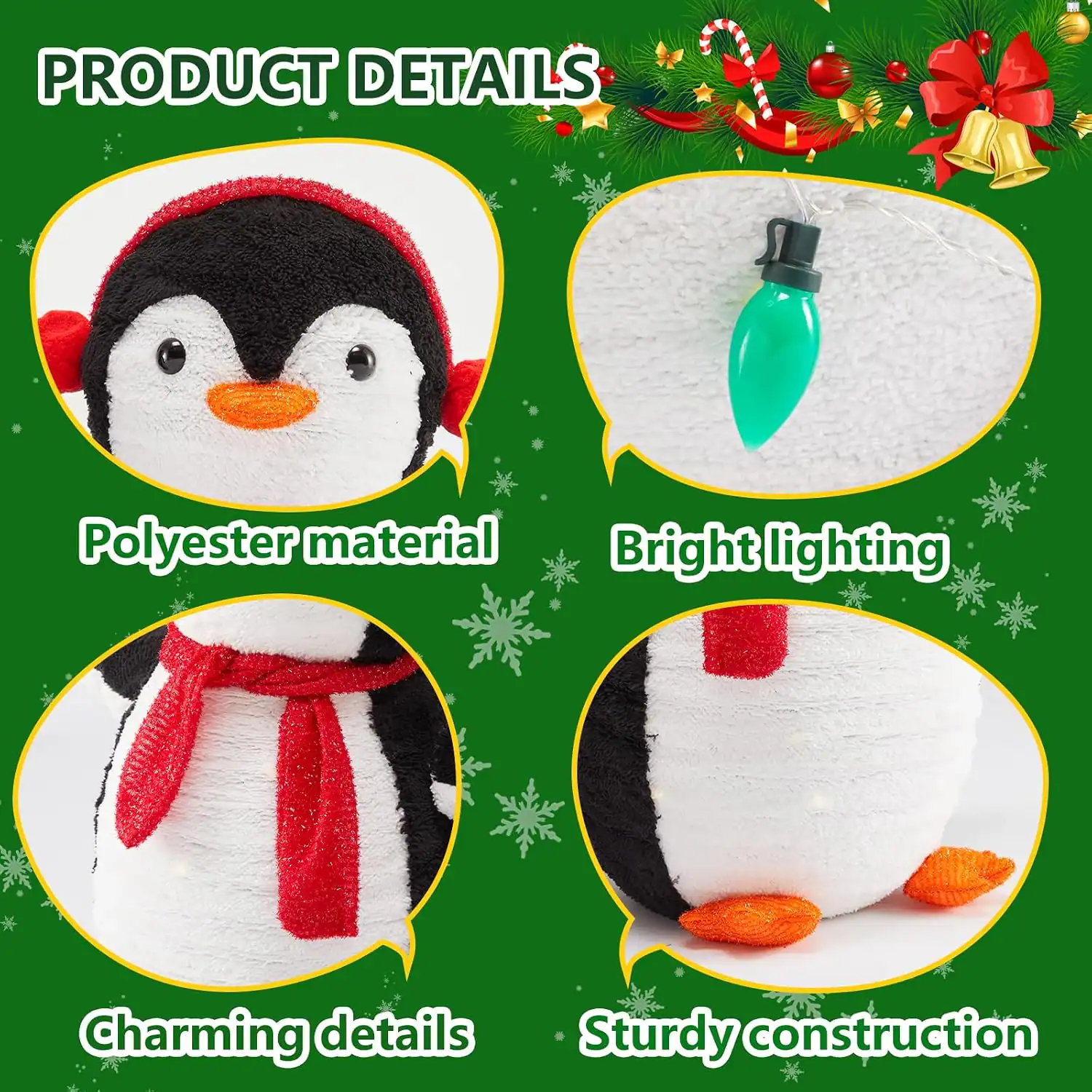 PRODUCT DETAILS
- Polyester material
- Bright lighting
- Charming details
- Sturdy construction