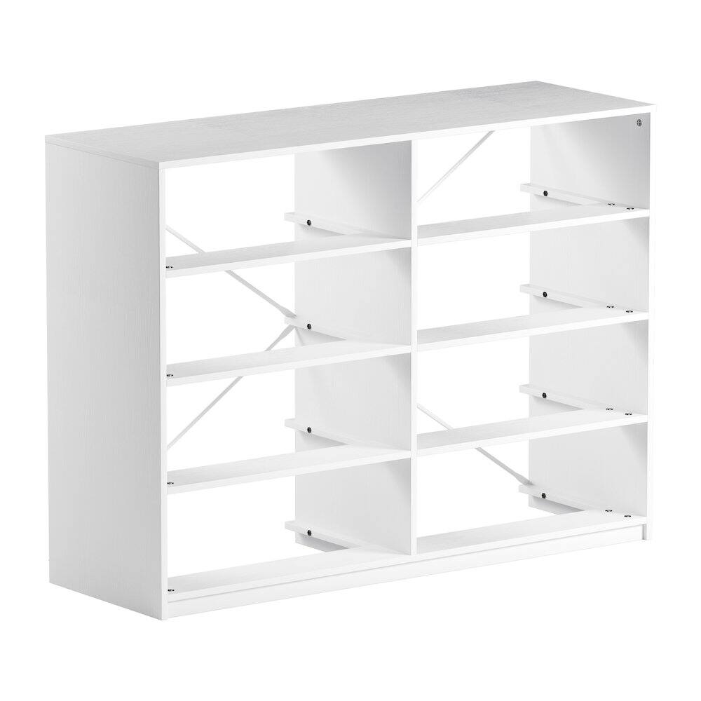Alt View 8. Techni Home - 8-Drawer Dresser with Large Fabric Drawers, White - White.