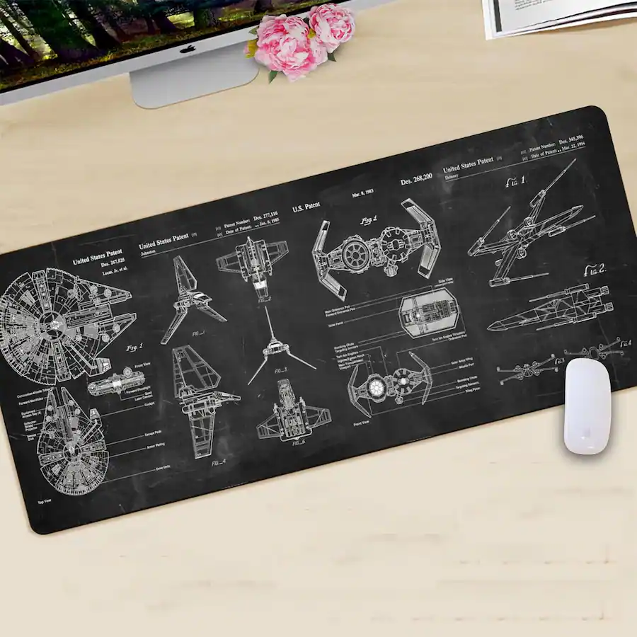 Designfullprint Sci Fi Spaceship Control Console Mouse Pad – Large Desk ...