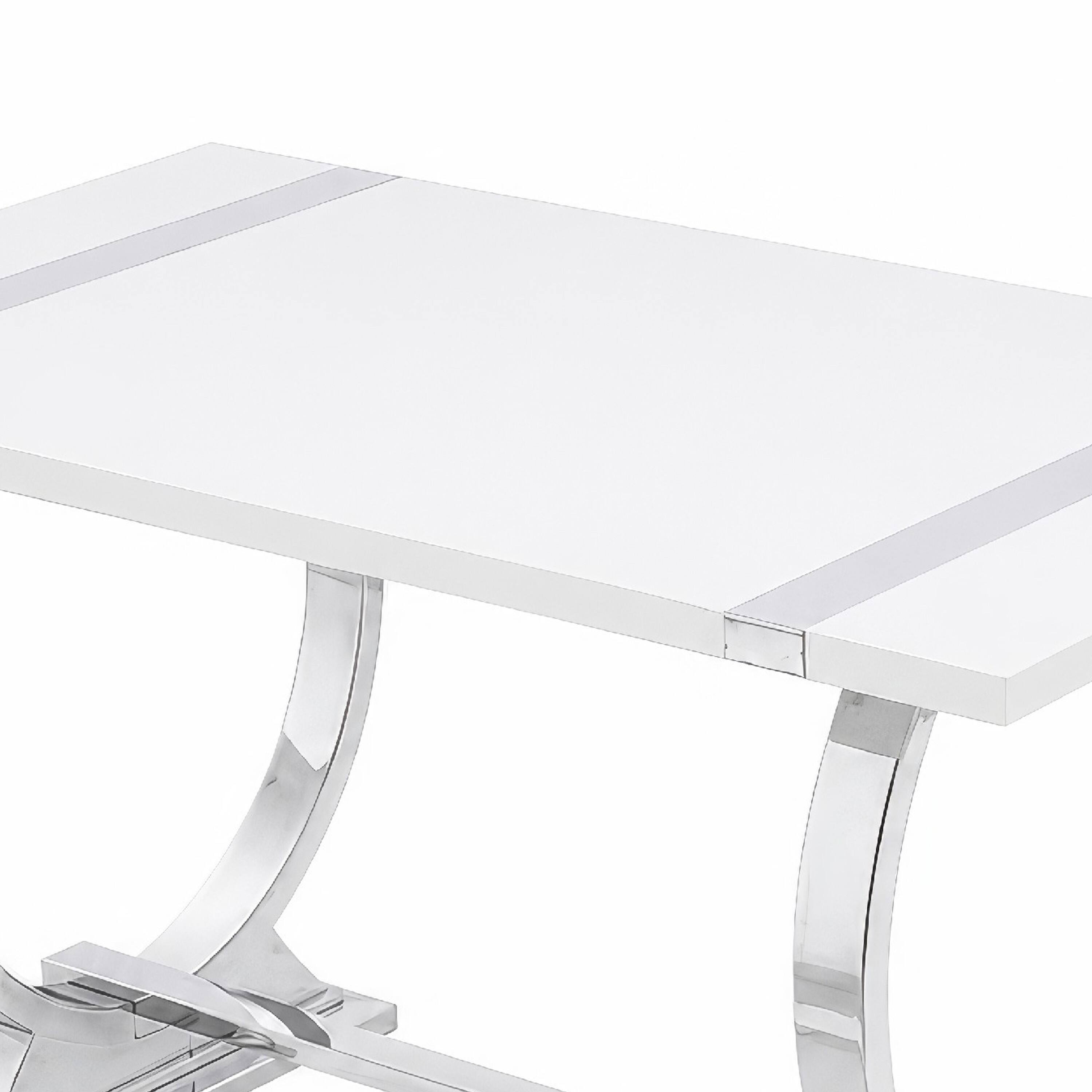 Manhattan Lane Hols Dining Table, Banding on Top, O Shaped Steel Legs ...