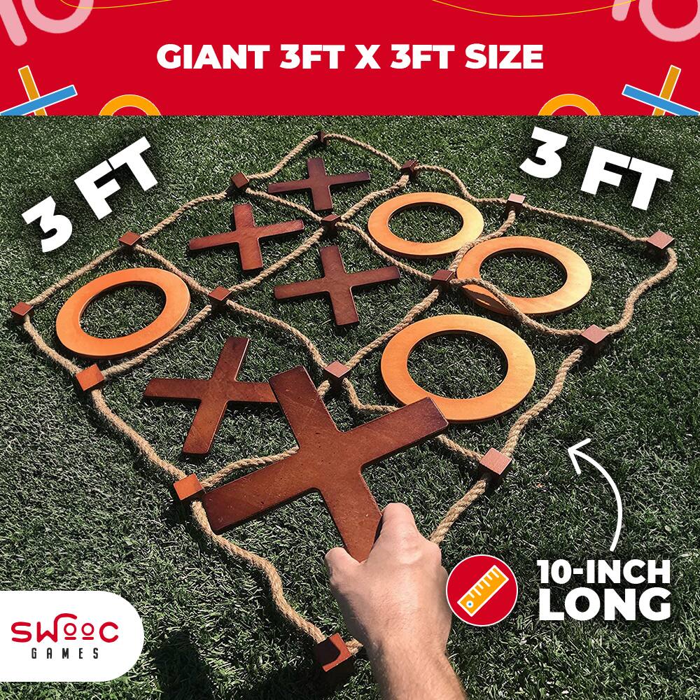 GIANT 3FT X 3FT SIZE

3 FT 3 FT

10-INCH LONG

SWOOC GAMES