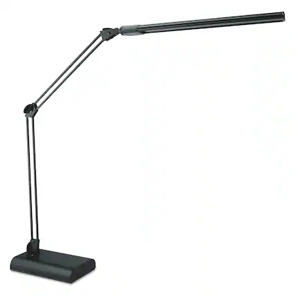 Front. Alera - Adjustable LED Desk Lamp, 3.25w x 6d x 21.5h, Black.