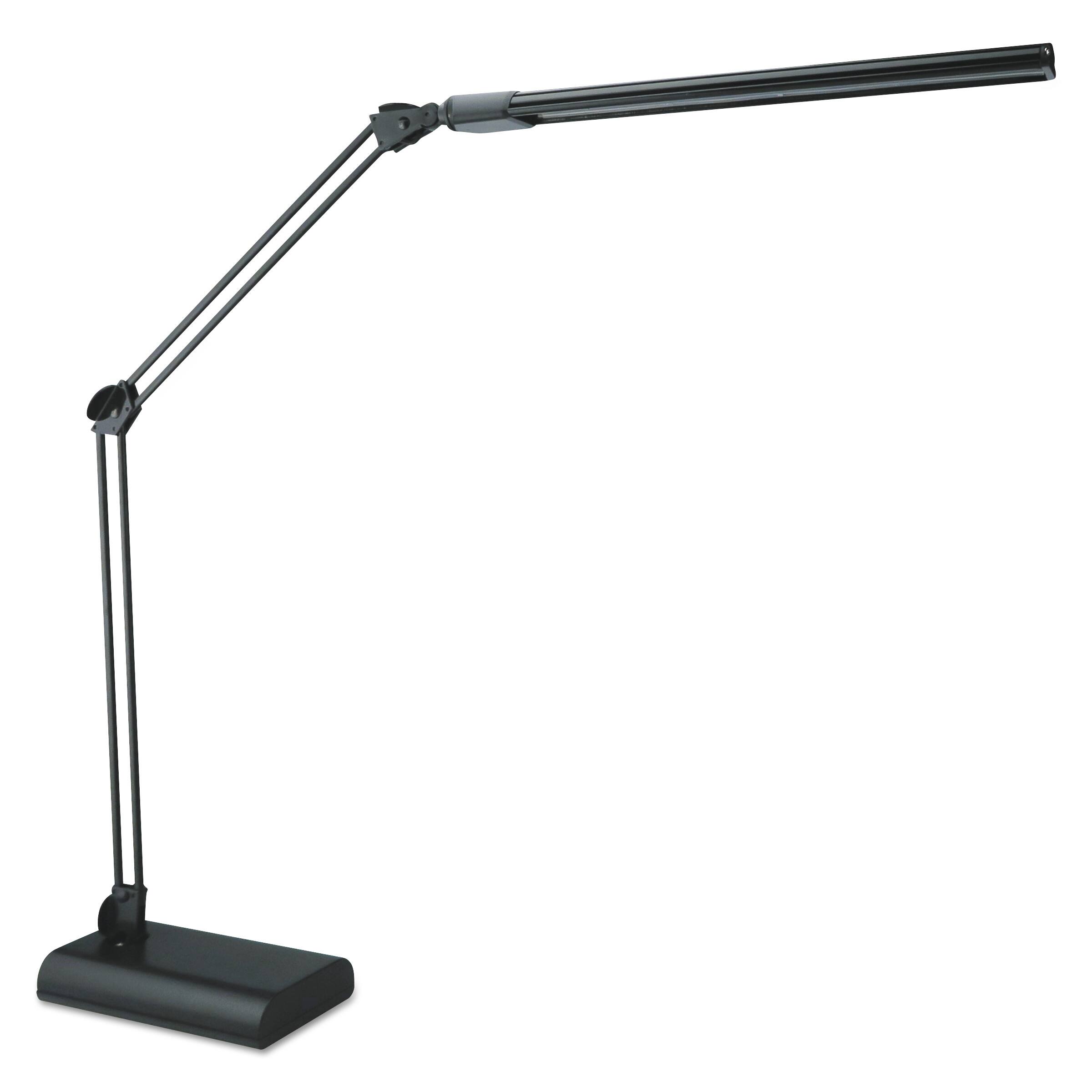 Front. Alera - Adjustable LED Desk Lamp, 3.25w x 6d x 21.5h, Black.