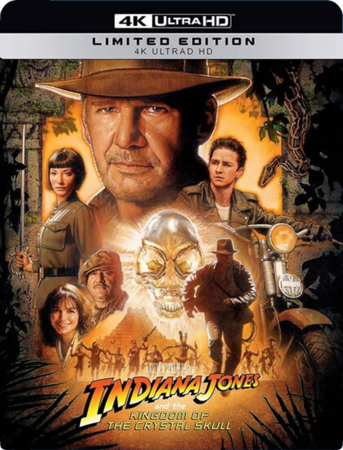 Front. Indiana Jones and the Kingdom of the Crystal Skull   - 4K Blu-Ray.