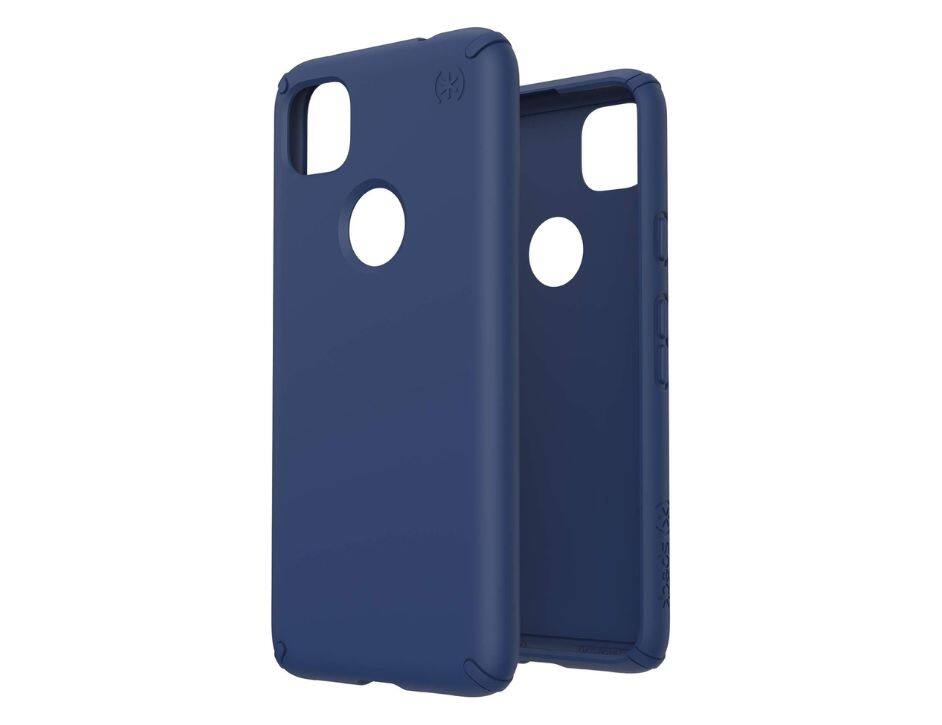 Front. Speck - Speck Products Presidio ExoTech Case for Google Pixel  4a | Color: Navy Blue - Navy Blue.