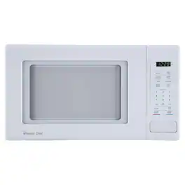 Magic Chef - 0.9 Cubic Feet 900W Small Stainless Countertop Microwave Oven - White