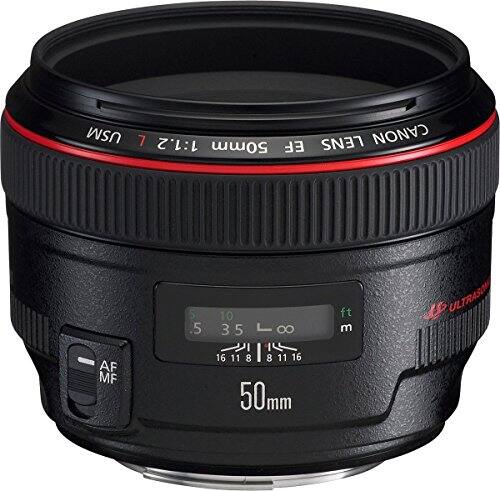 美品Canon EF50mm f/1.2L 72mm Canon純正フィルター付 Canon EF 50mm f/1.2L USM Ultra Fast Standard AutoFocus Lens
