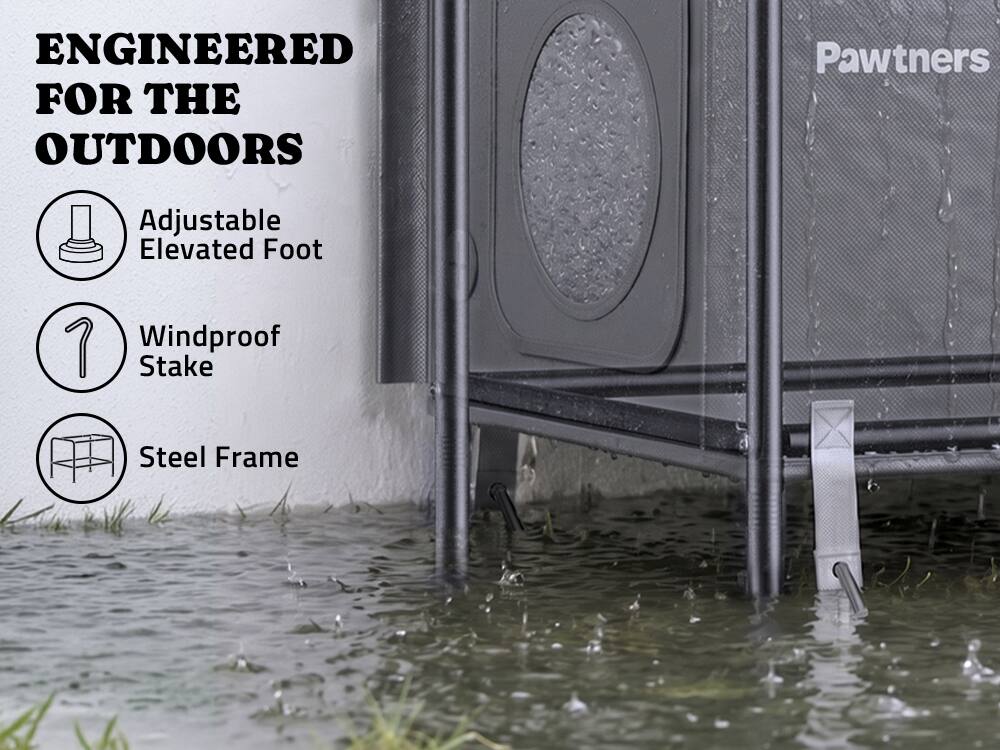 ENGINEERED FOR THE OUTDOORS

- Adjustable Elevated Foot
- Windproof Stake
- Steel Frame

Pawtners