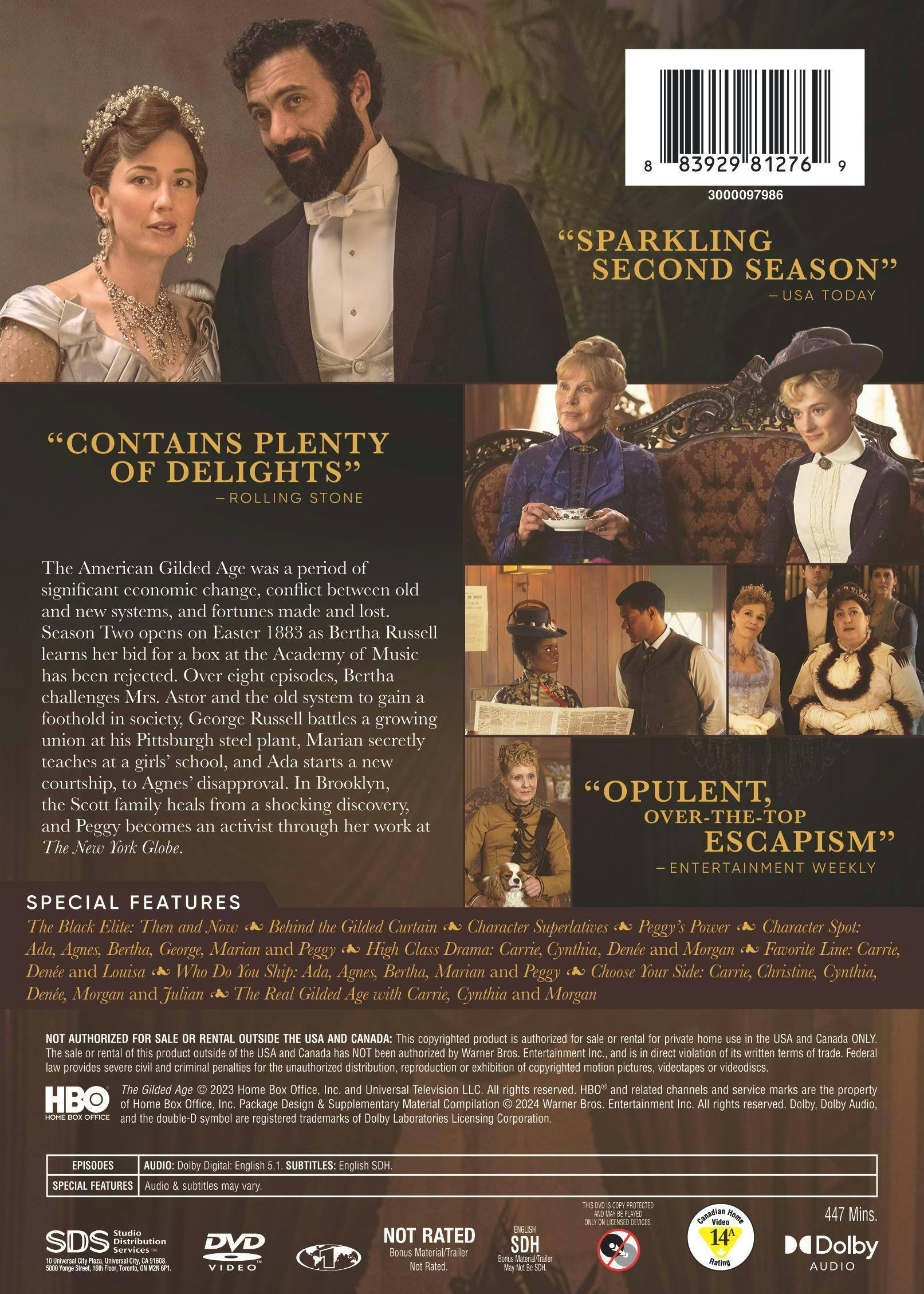 Back. The Gilded Age: The Complete Second Season [DVD].