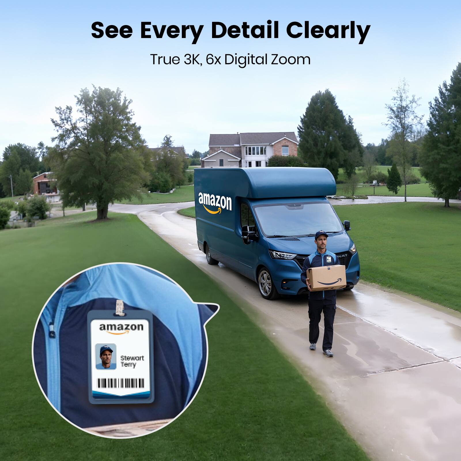 See Every Detail Clearly  
True 3K, 6x Digital Zoom  

amazon  
Stewart Terry