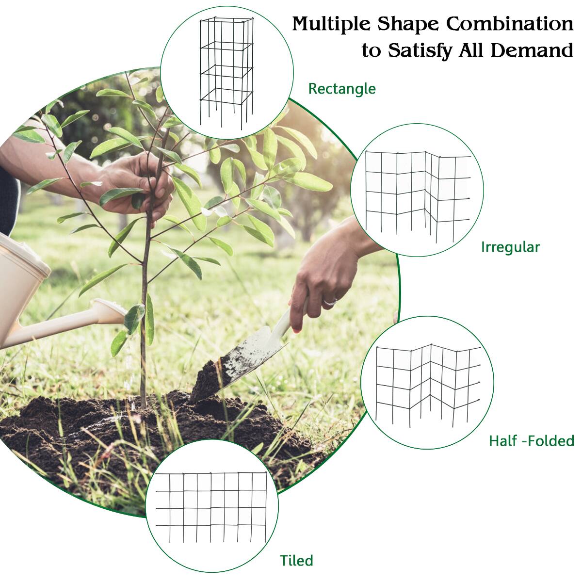 Multiple Shape Combination to Satisfy All Demand  
Rectangle  
Irregular  
Half-Folded  
Tiled
