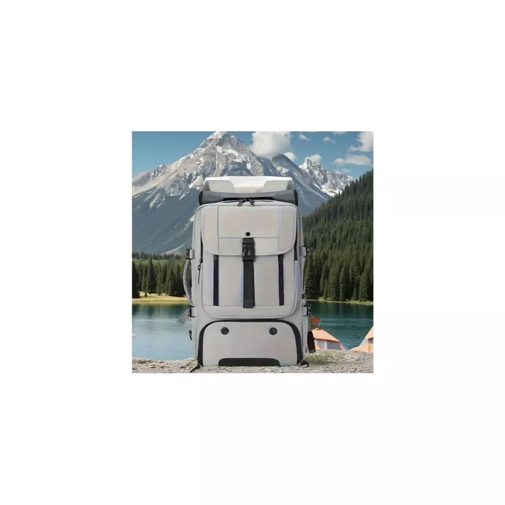 Alt View 1. Wikistore - WIKISTORE Anti-Theft Laptop Backpack with Shoe Compartment Convertible Business Hiking Bag Grey - Grey.