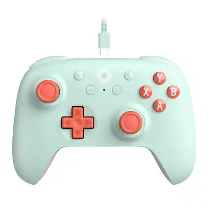 Front. 8BitDo - Ultimate 2C Wired Controller for Android and Windows with Hall Effect Joysticks - Mint.