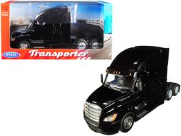 Freightliner Cascadia Truck "Transporter" 1/32 Diecast Model by Welly - Black