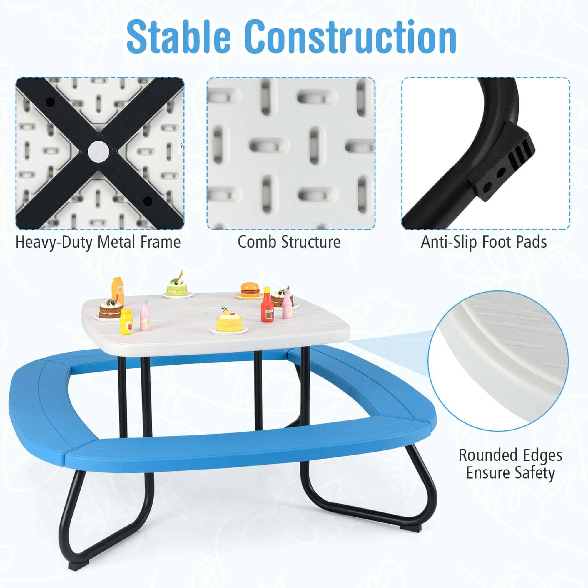 Stable Construction

- Heavy-Duty Metal Frame
- Comb Structure
- Anti-Slip Foot Pads
- Rounded Edges Ensure Safety