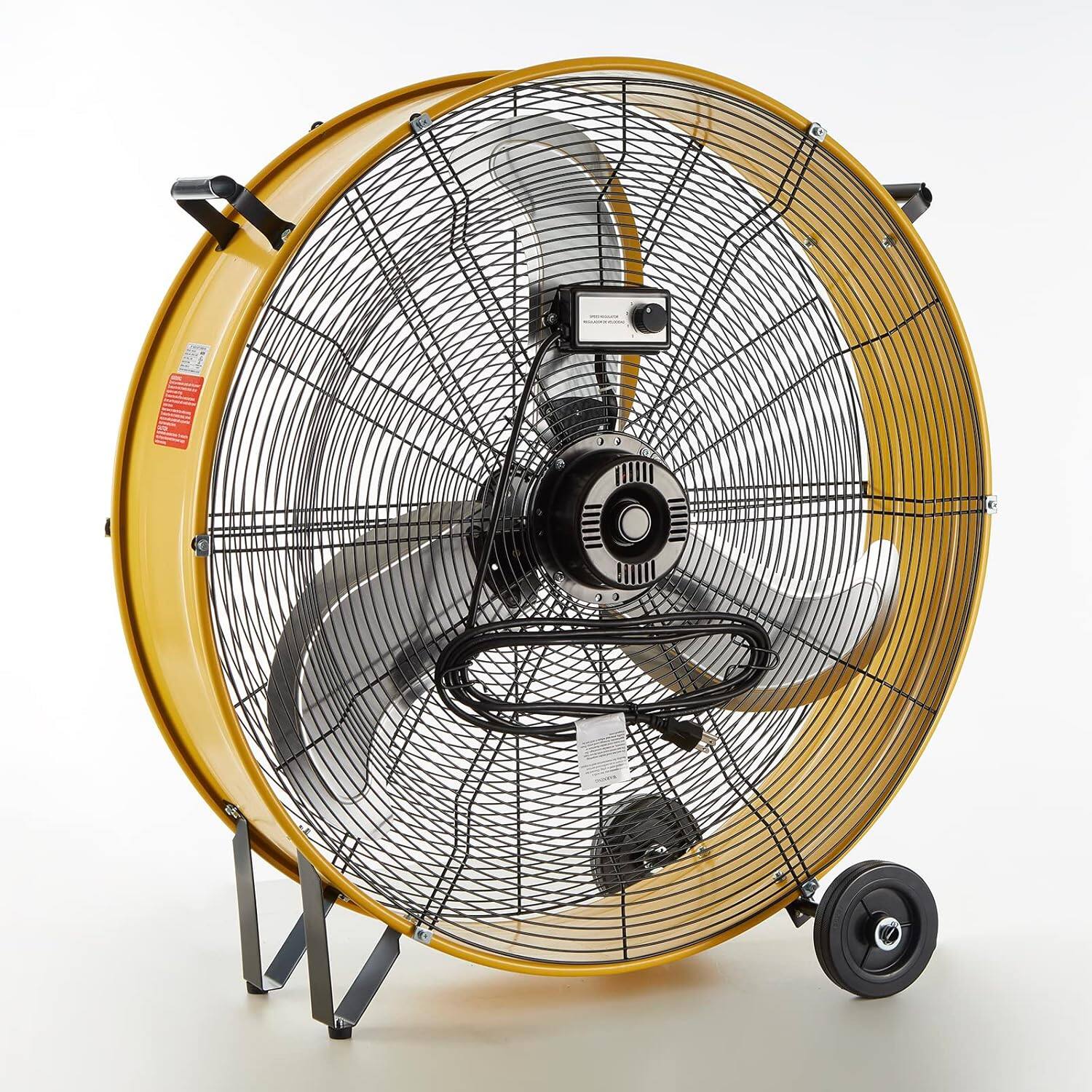 Alt View 1. Akoasm - 24" Heavy Duty Drum Fan Floor Fan with Wheels, 8800 CFM High Velocity, BLDC Motor, Ultra-Quiet 45dB for Warehouse Garage.