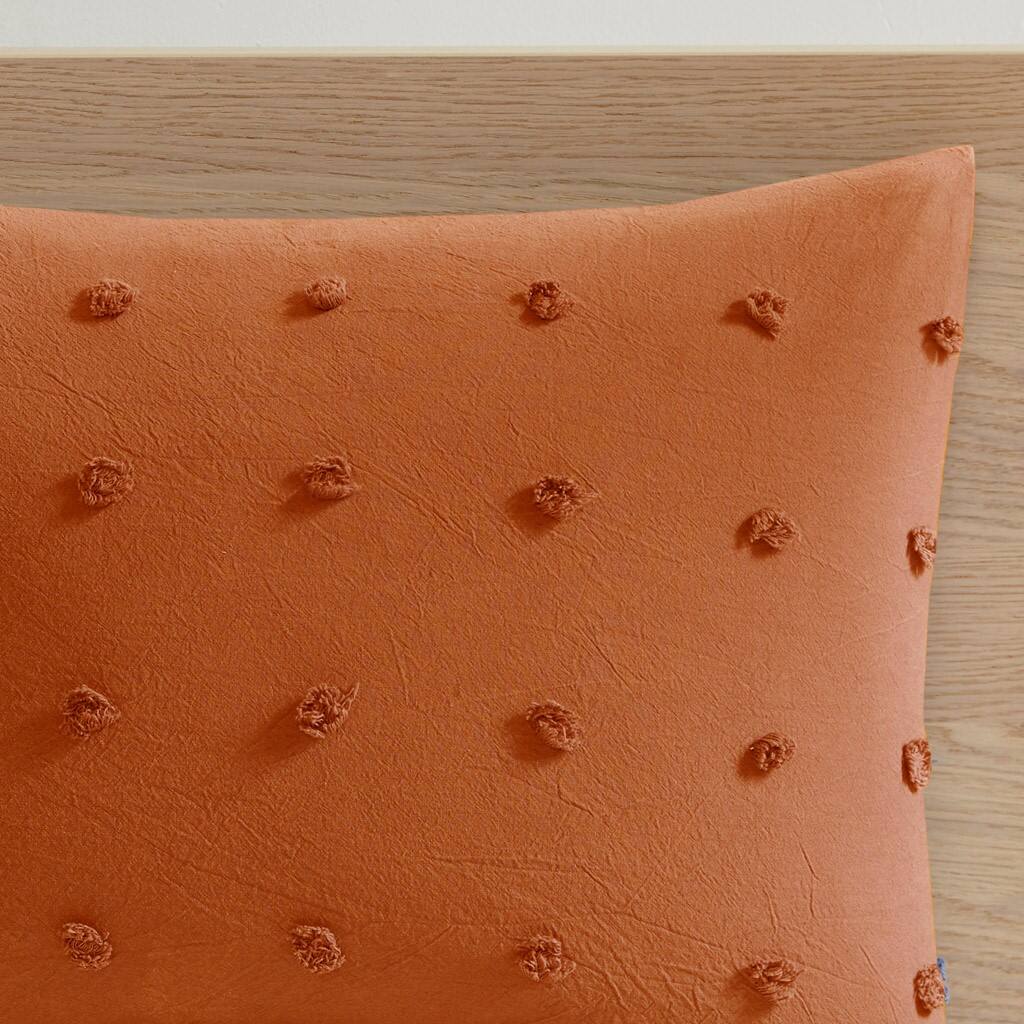 Alt View 3. Gracie Mills - Gracie Mills Grady Elegance Defined Cotton Jacquard Comforter Set with Euro Shams and Throw Pillows - Rust.