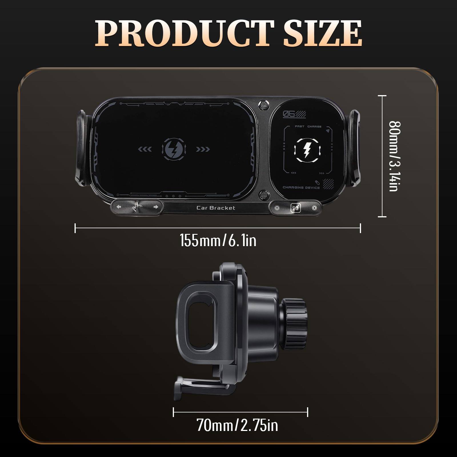 PRODUCT SIZE

Car Bracket

80mm/3.14in

155mm/6.1in

70mm/2.75in