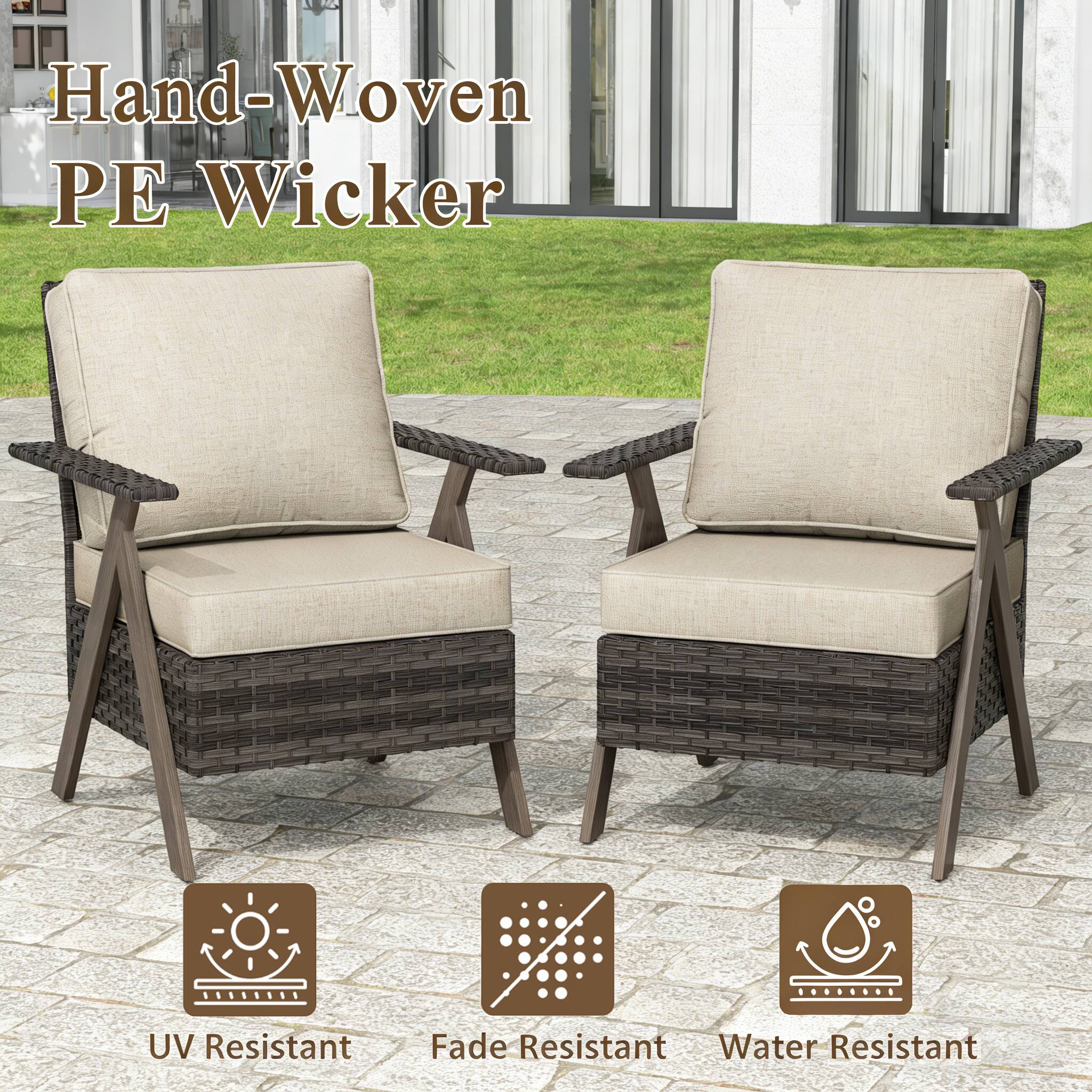 Hand-Woven PE Wicker

- UV Resistant
- Fade Resistant
- Water Resistant