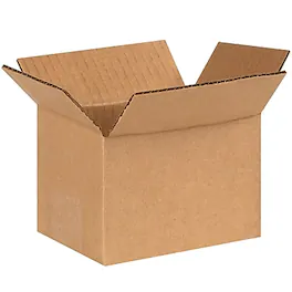 The Packaging Wholesalers - 6" x 4" x 4" Shipping Boxes, 32 ECT, 25/Bundle (644) - Kraft