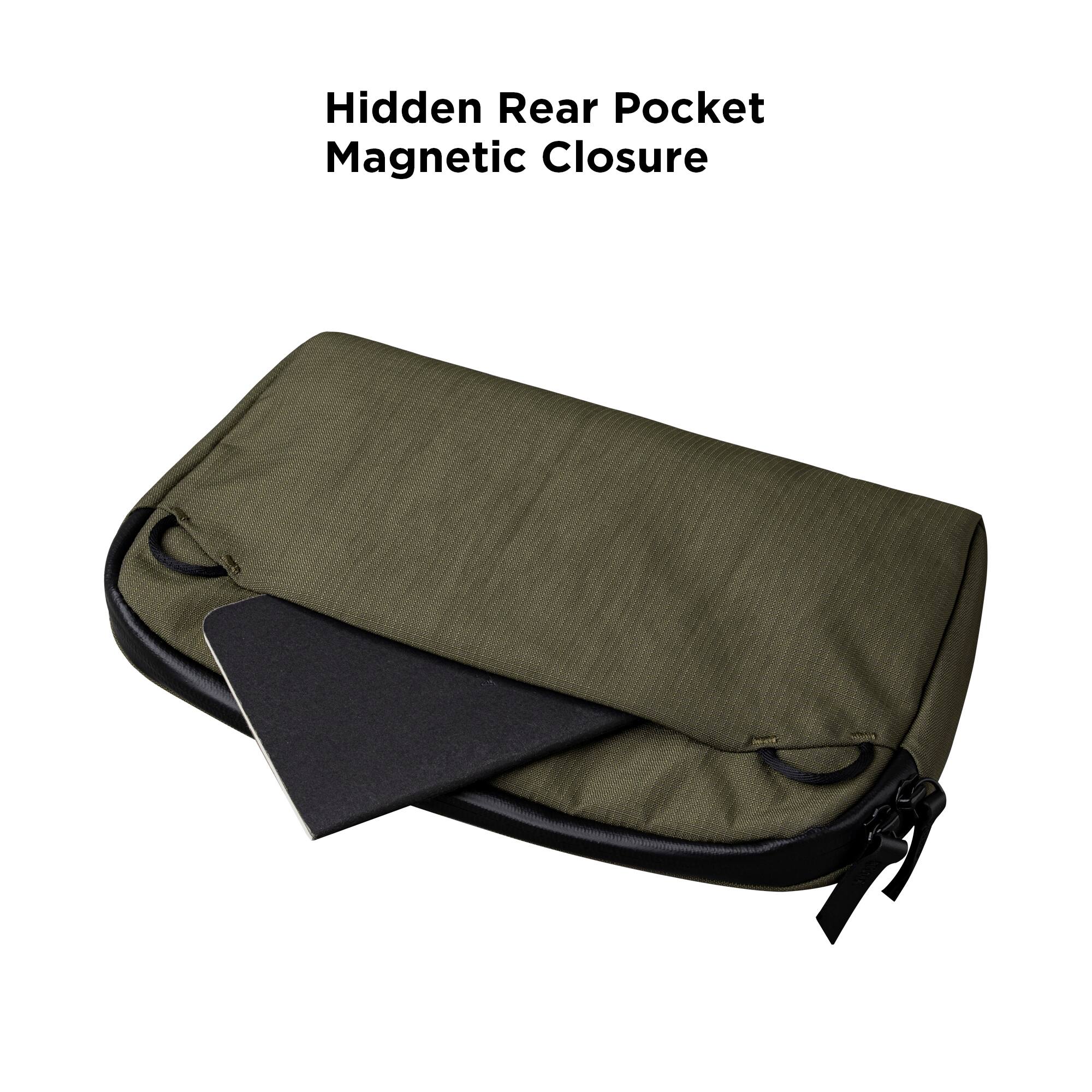 Hidden Rear Pocket Magnetic Closure