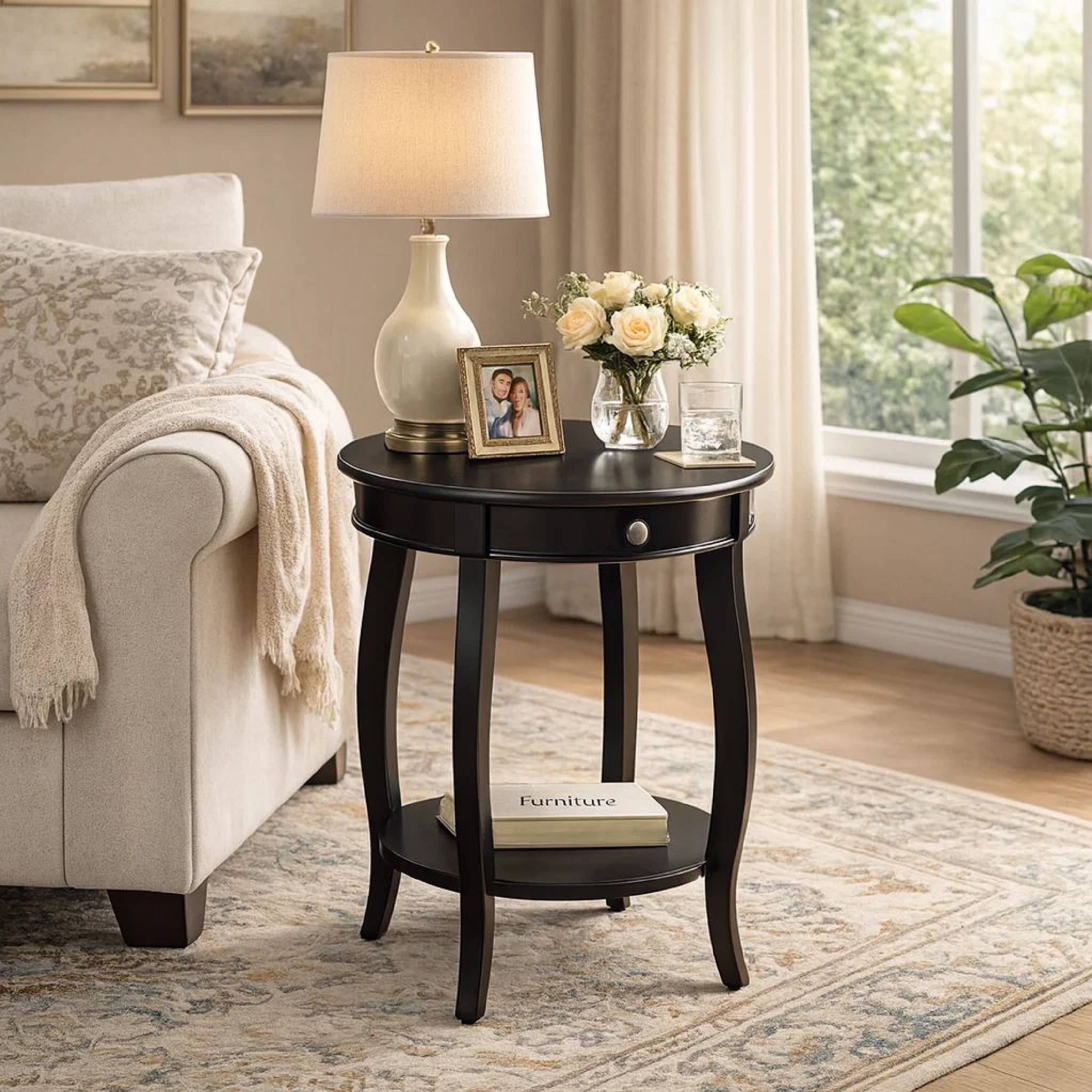 Alt View 5. Manhattan Lane - Alysa End Table - Black.