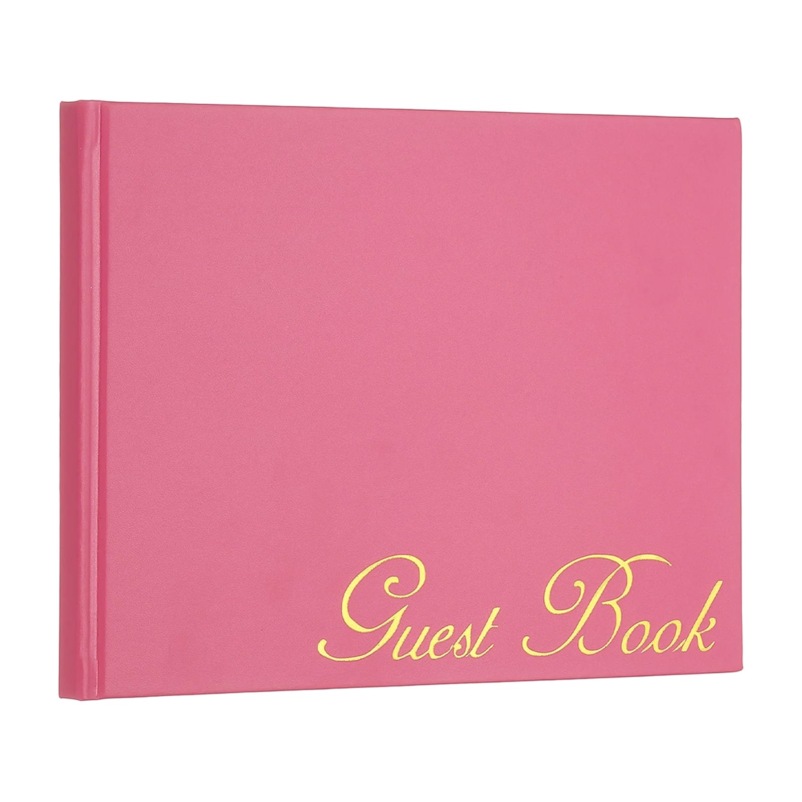 Unique Bargains - Elegant Guestbook 9x7 Inch PU Leather Wedding Sign in Book with 50 Blank 120GSM Pages for Events - Rose Red price history on PriceWatchPro