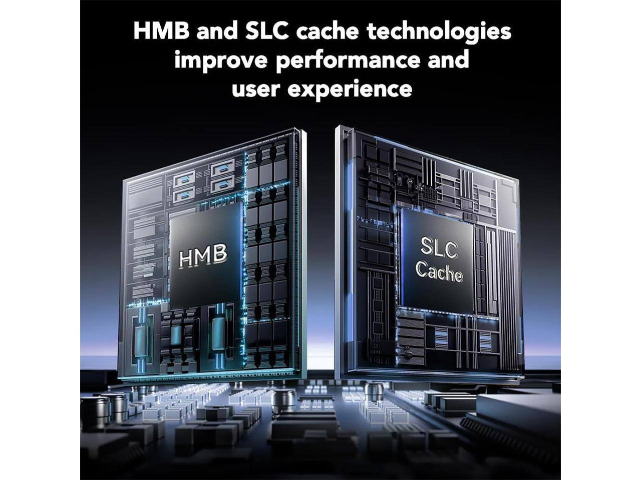 HMB and SLC cache technologies improve performance and user experience

HMB  
SLC Cache